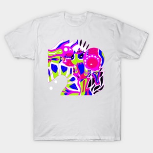 magnet dogu knight in ecopop pattern in ecopop totonac art 22 T-Shirt